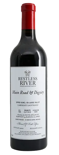 Bottle of Restless River Main Road & Dignity Cabernet Sauvignon 2023